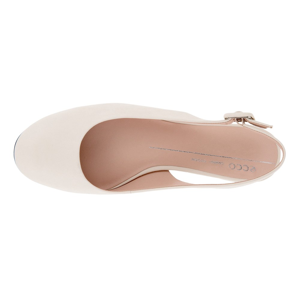 Zapatos De Vestir Mujer - ECCO Anine Sling-Back Flats - Beige - QDT710935